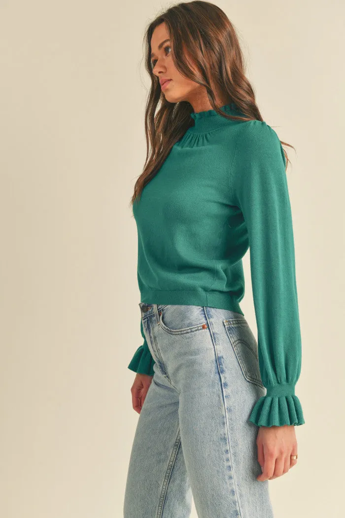 Sweater with frill detail on cuff