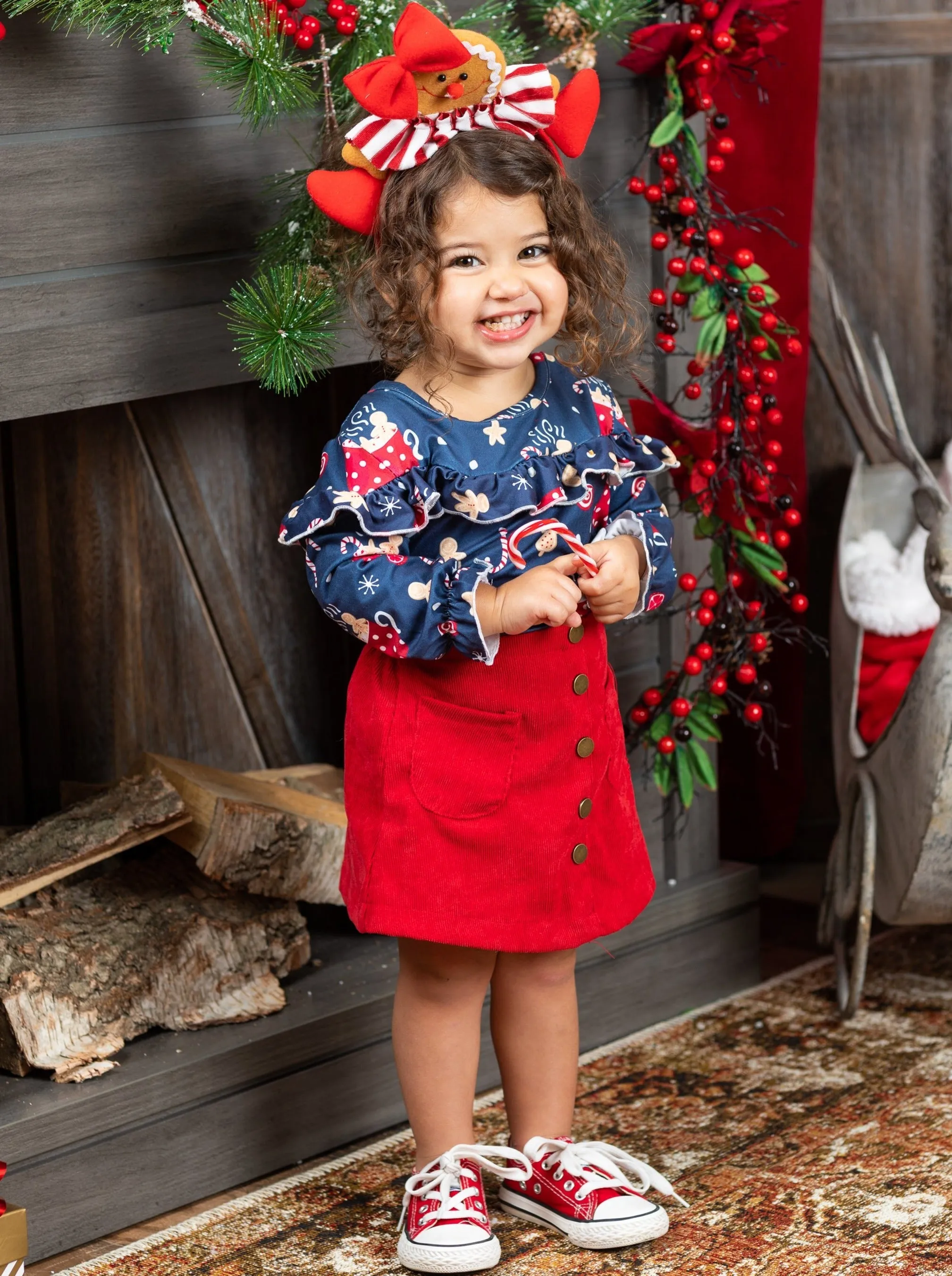 Sweet Winter Treats Pocket Skirt Set