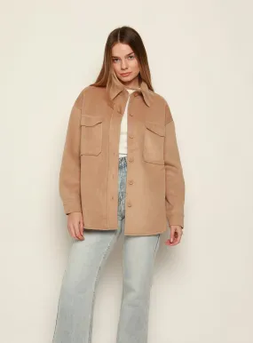 Tess Oversize Long Sleeve Jacket-CAMEL