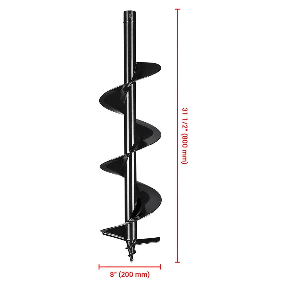 TheLAShop Earth Auger Bit 4 in. 6 in. 8 in. 10 in. 12 in. Size Optional