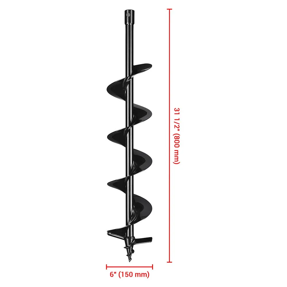 TheLAShop Earth Auger Bit 4 in. 6 in. 8 in. 10 in. 12 in. Size Optional