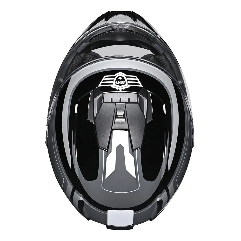 TheLAShop Motorcycle Helmet RUN-F3 Full Face Helmet DOT Black Gray