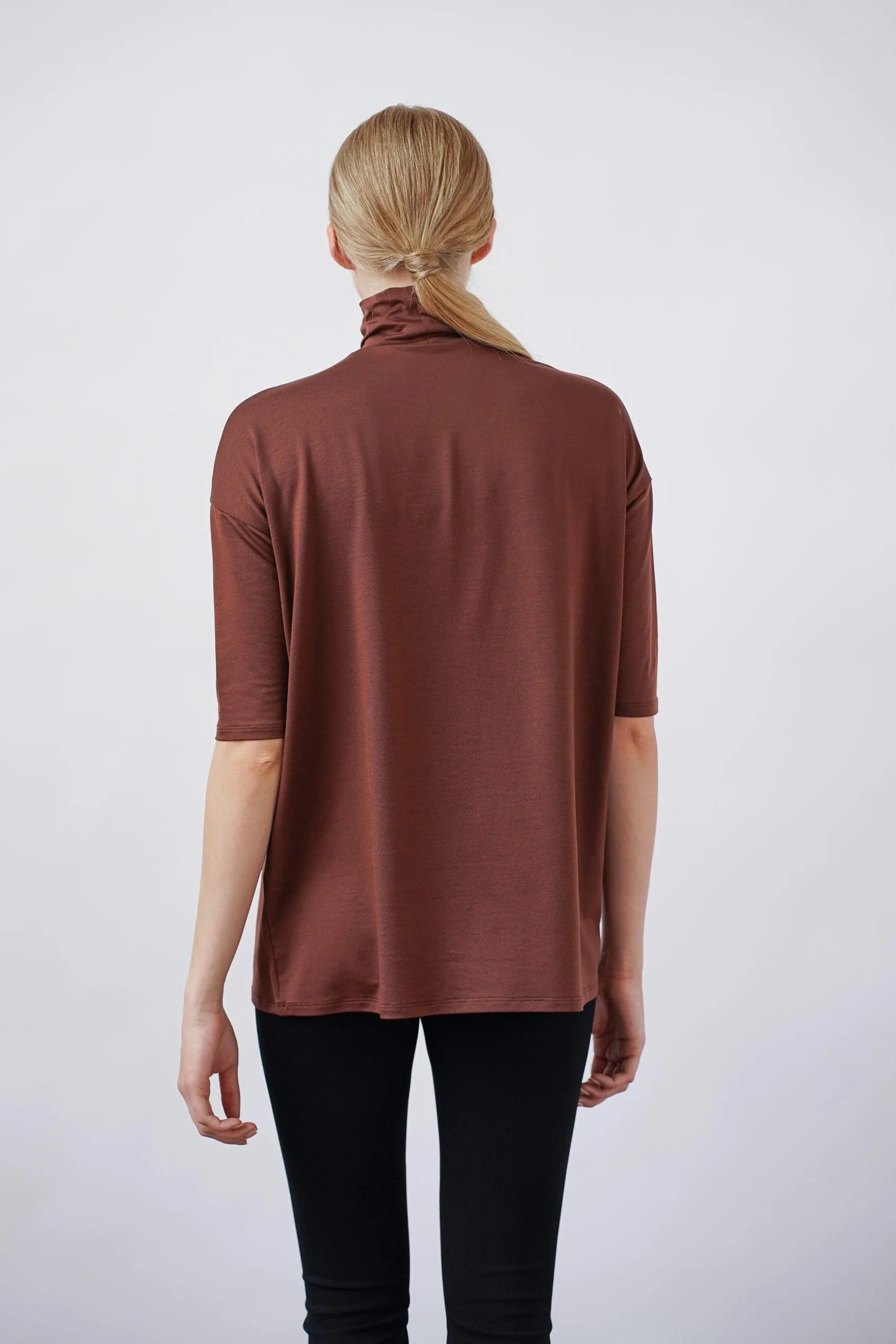 Tomasine Turtleneck Top Chocolate