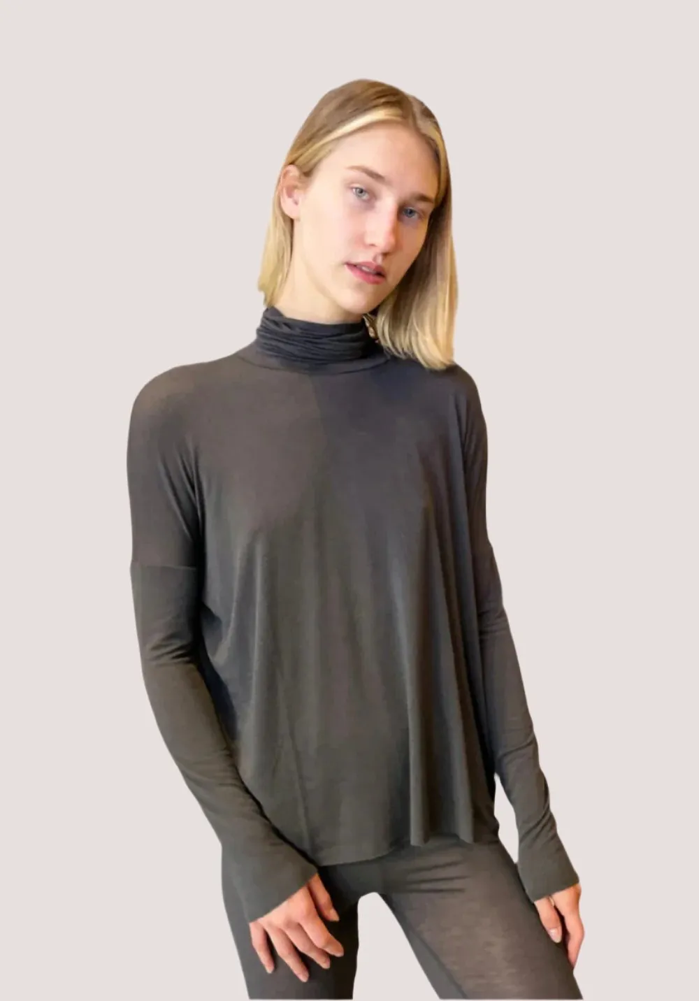 Turtleneck Tee - Graphite