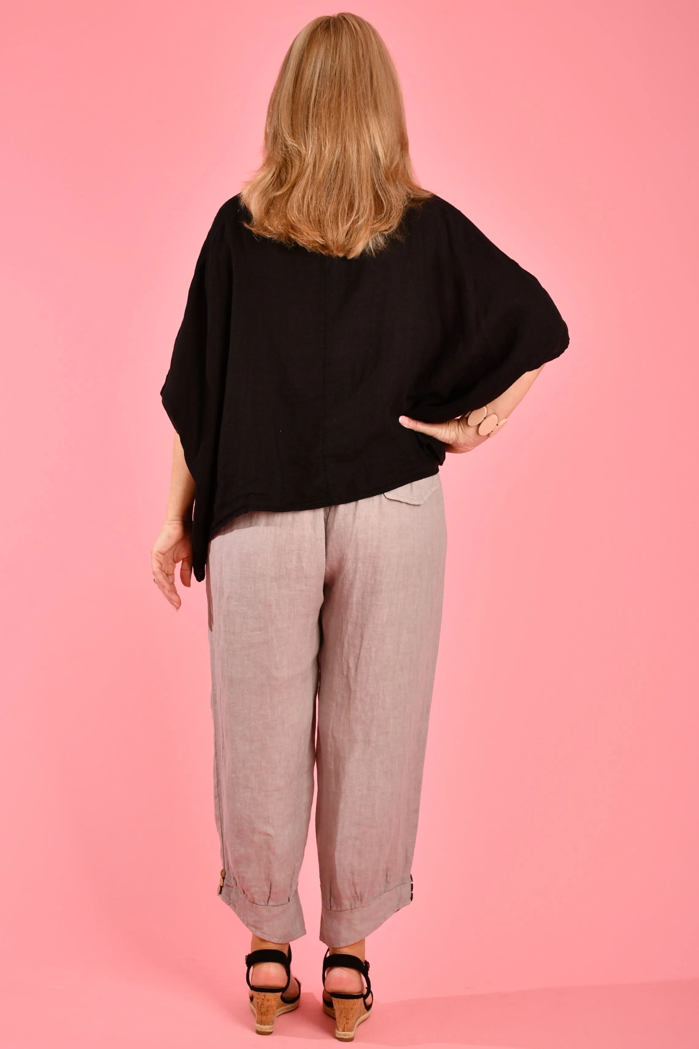 VLSP411 (24P144) - GIANA LINEN PANTS - TAUPE