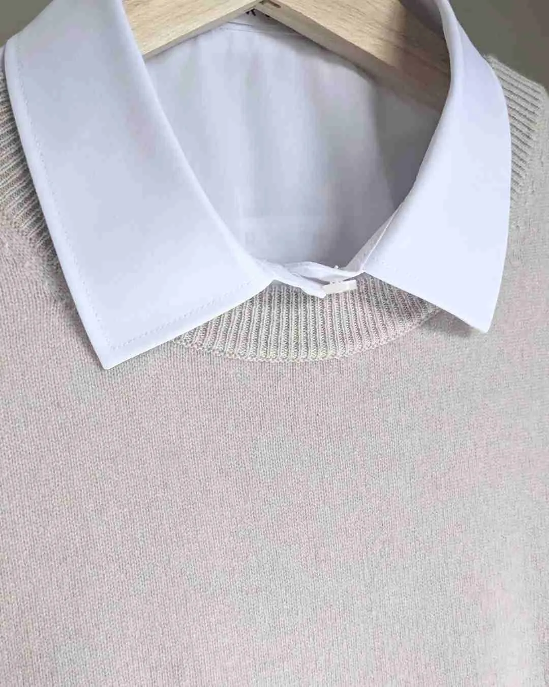 WearWith White Faux Shirt Collar (bamboo)