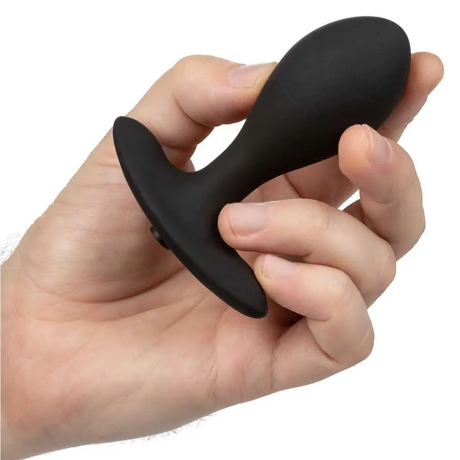 Weighted Black Silicone Inflatable Anal Plug by Cal Exotics