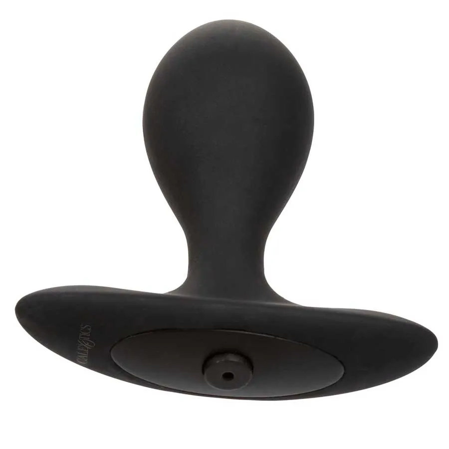 Weighted Black Silicone Inflatable Anal Plug by Cal Exotics