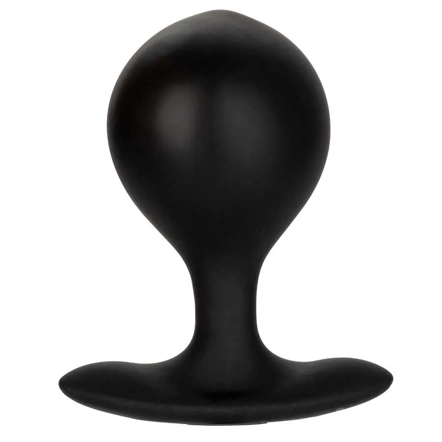 Weighted Black Silicone Inflatable Anal Plug by Cal Exotics