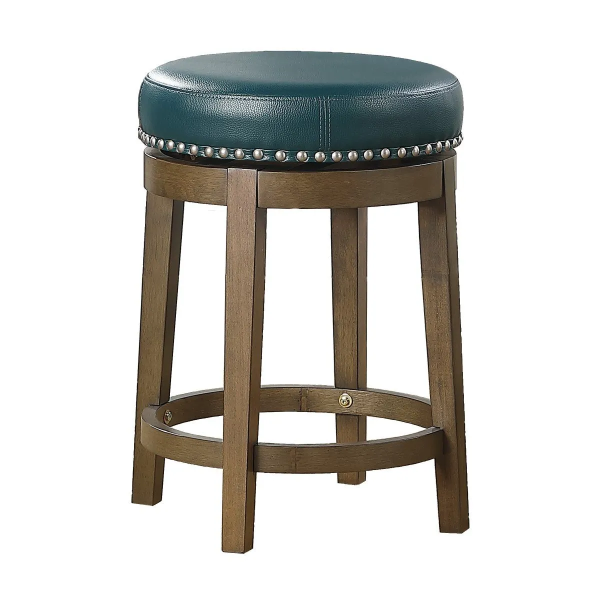 Westby Medium Round Swivel Counter Height Stool, Green - Set of 2