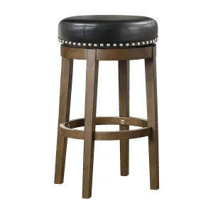 Westby Tall Round Swivel Pub Height Stool, Black - Set of 2