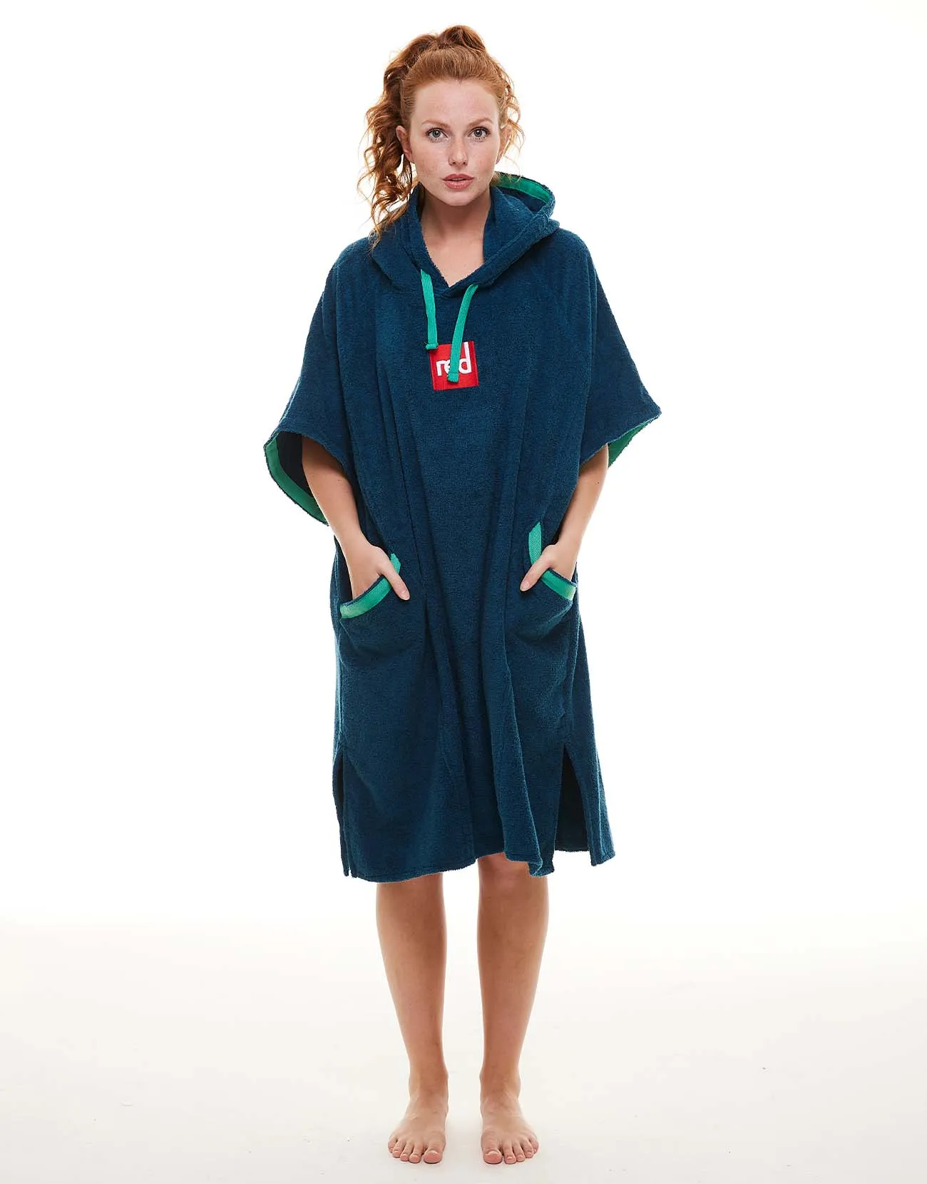 Women's Towelling Change Robe - Navy