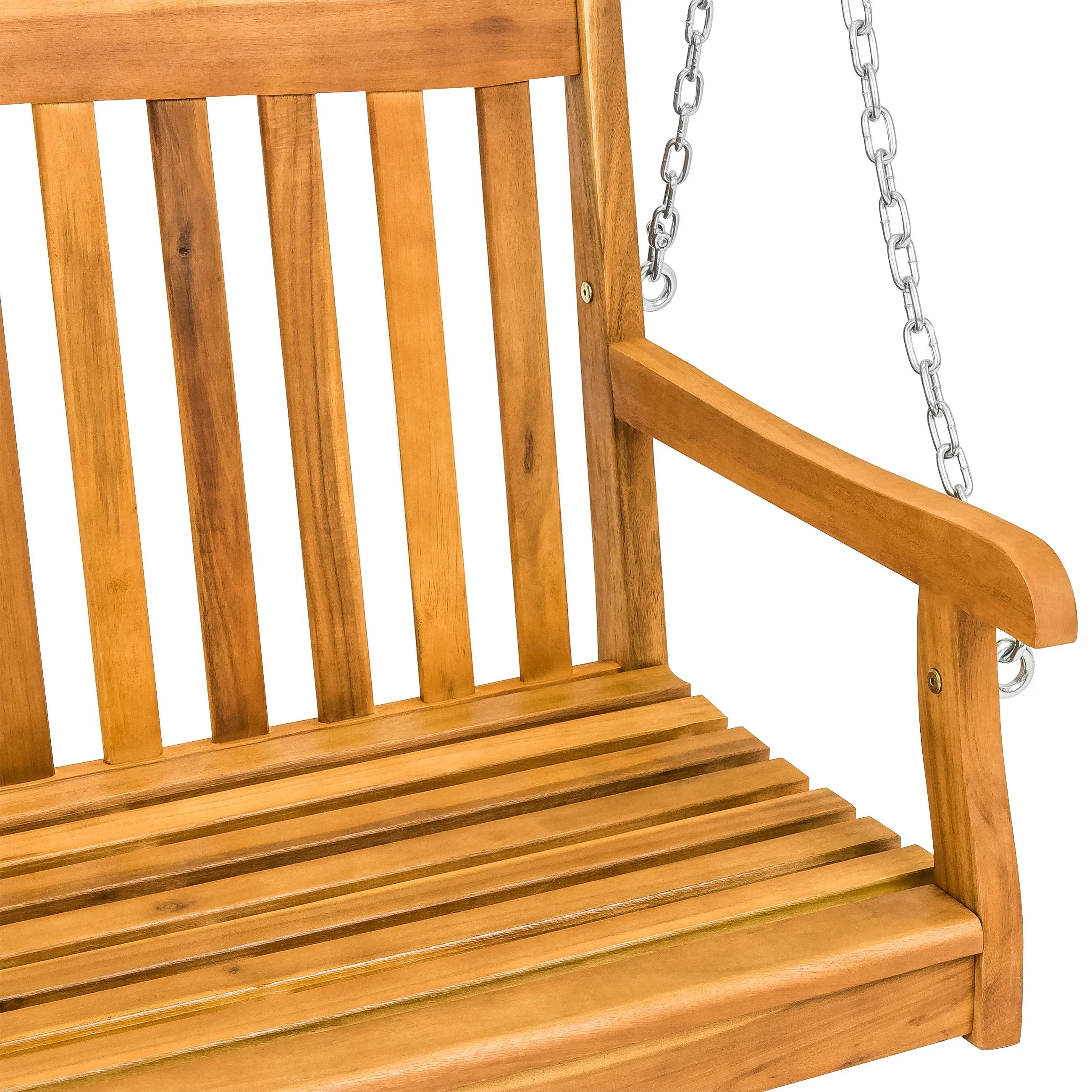 Wooden Porch Swing w/ Hanging Chains