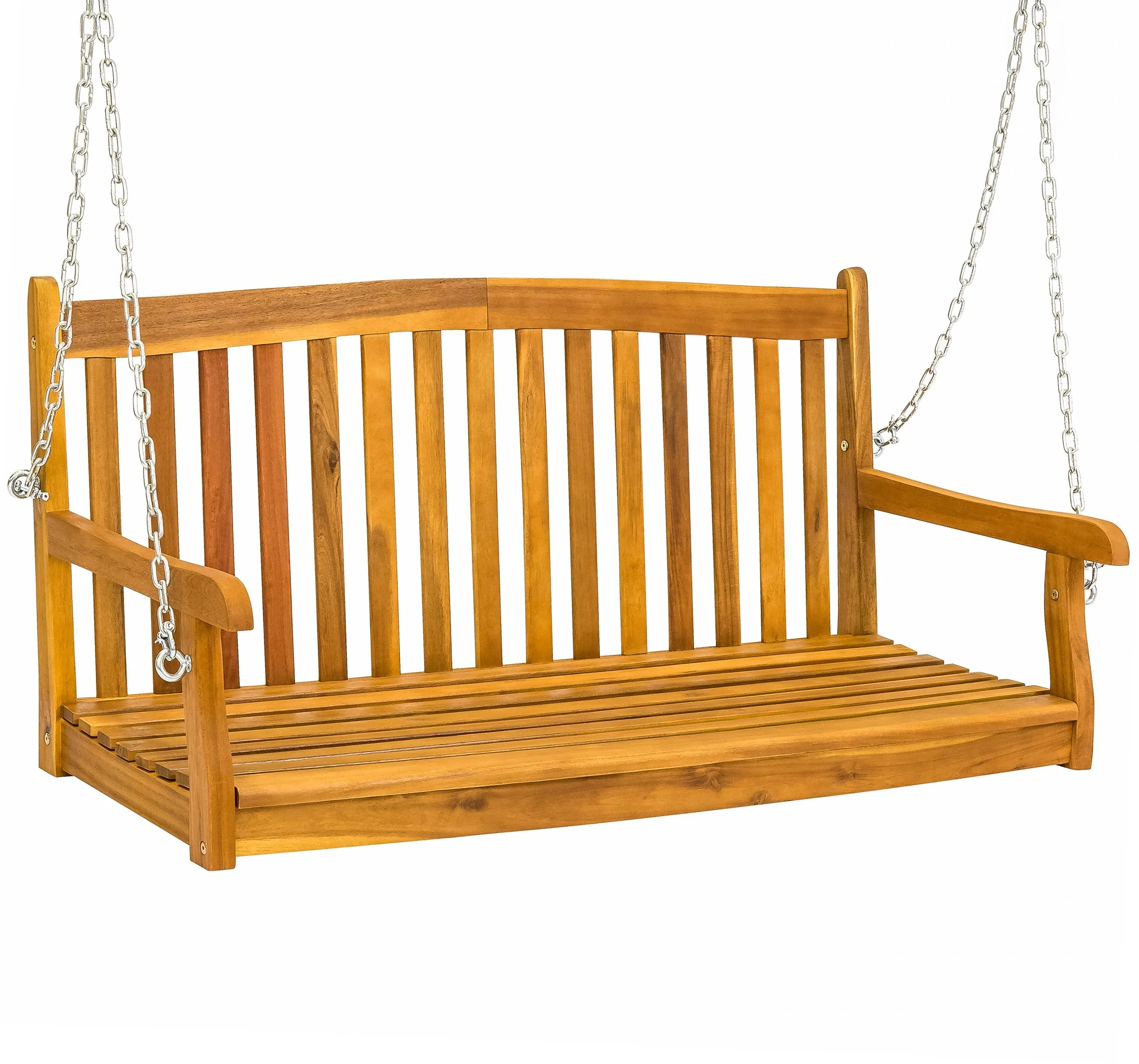 Wooden Porch Swing w/ Hanging Chains