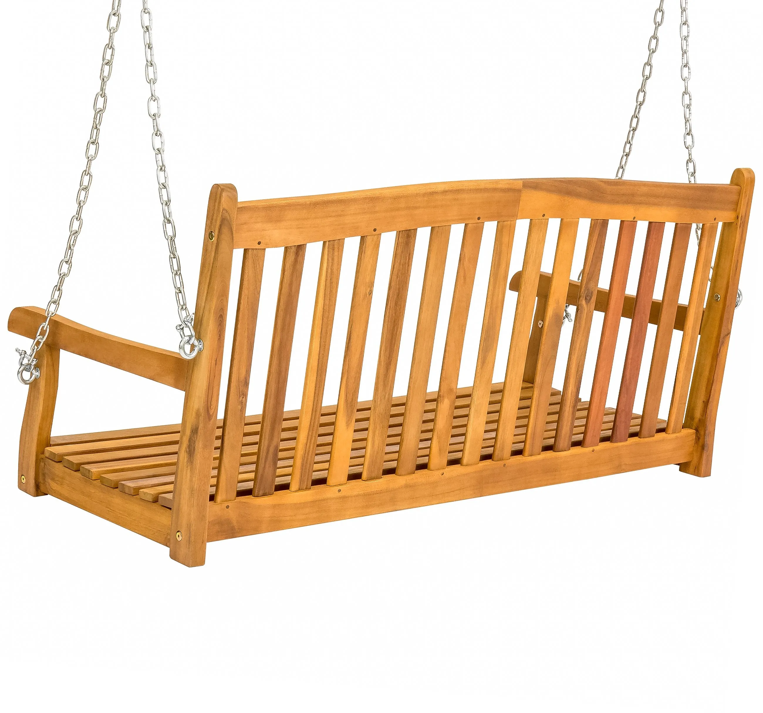 Wooden Porch Swing w/ Hanging Chains