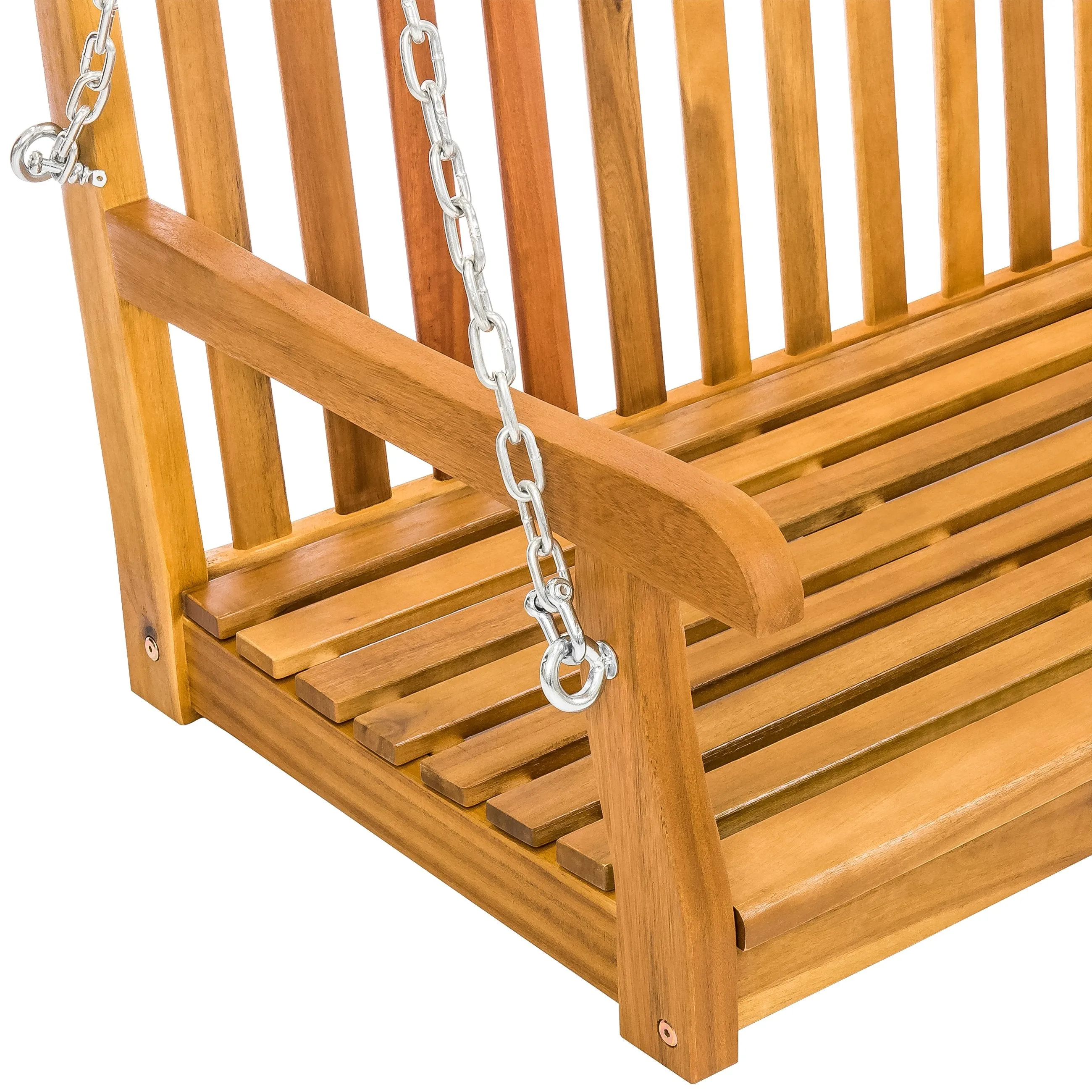 Wooden Porch Swing w/ Hanging Chains