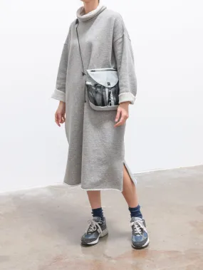 Wool Sweat Turtleneck Dress - Gray