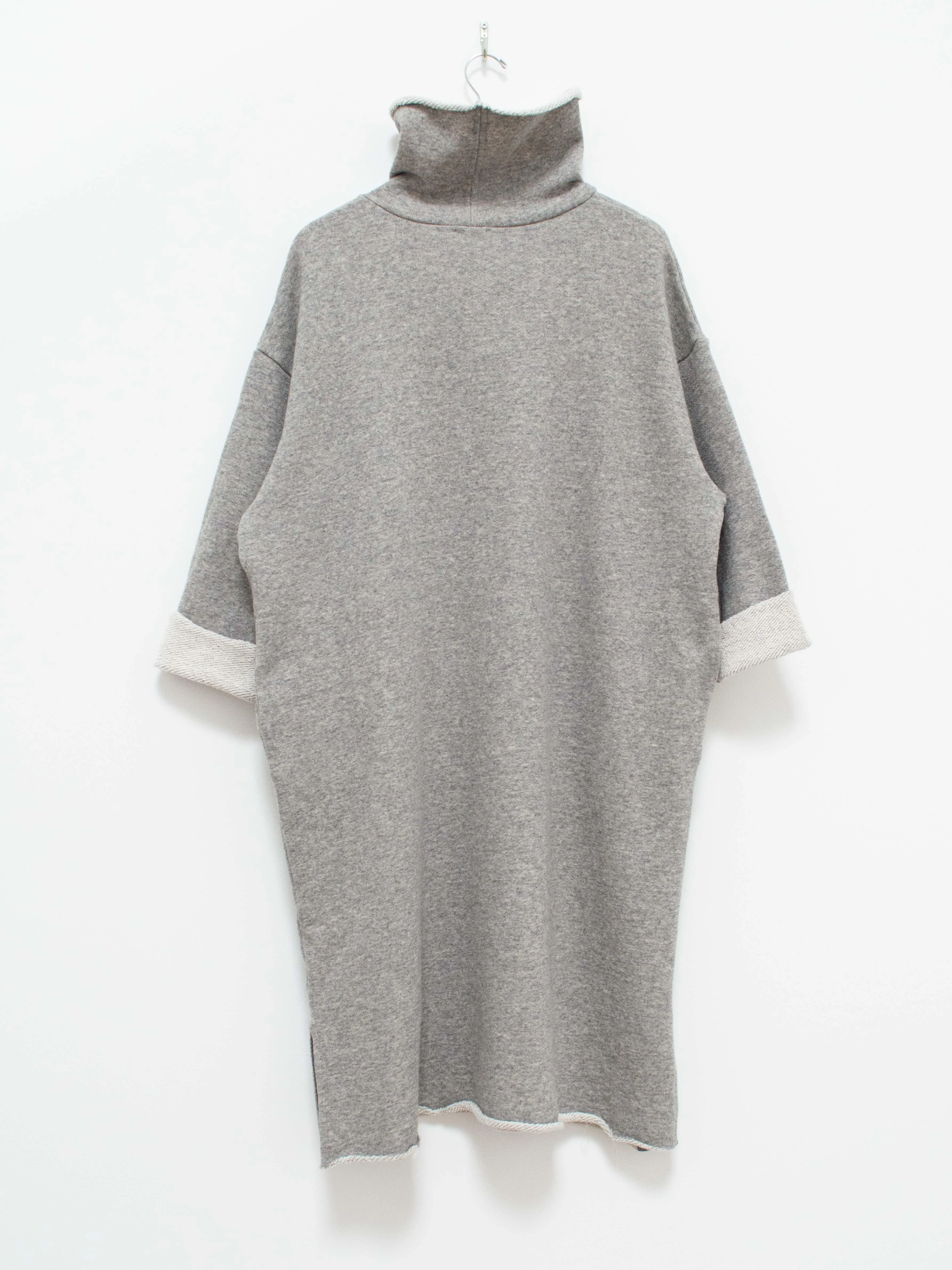 Wool Sweat Turtleneck Dress - Gray