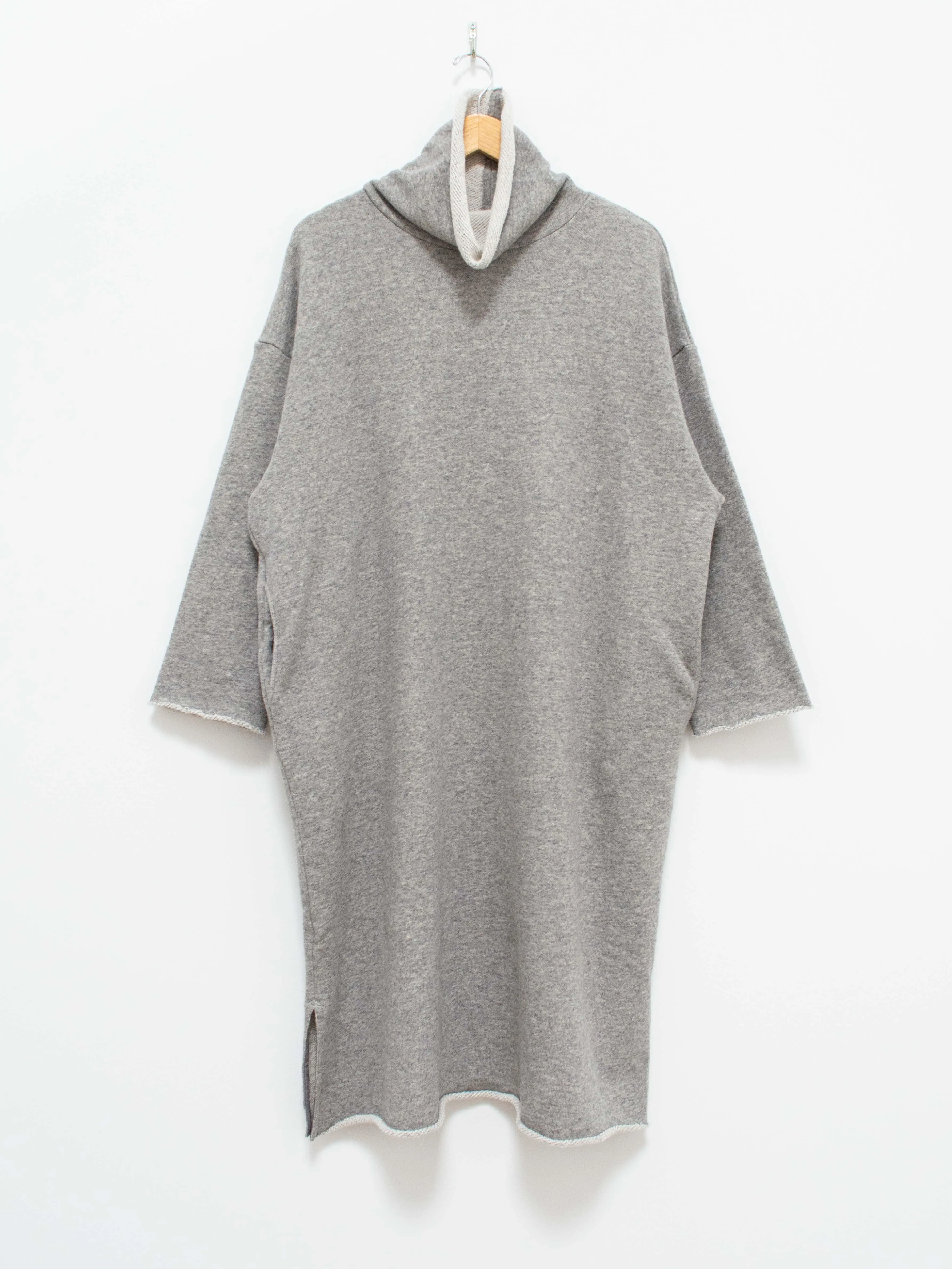 Wool Sweat Turtleneck Dress - Gray